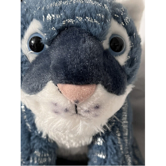 Wild Republic Blue Silver Tiger Foilkins Plush 6” Jungle Stuffed Animal Rare HTF - Picture 3 of 9